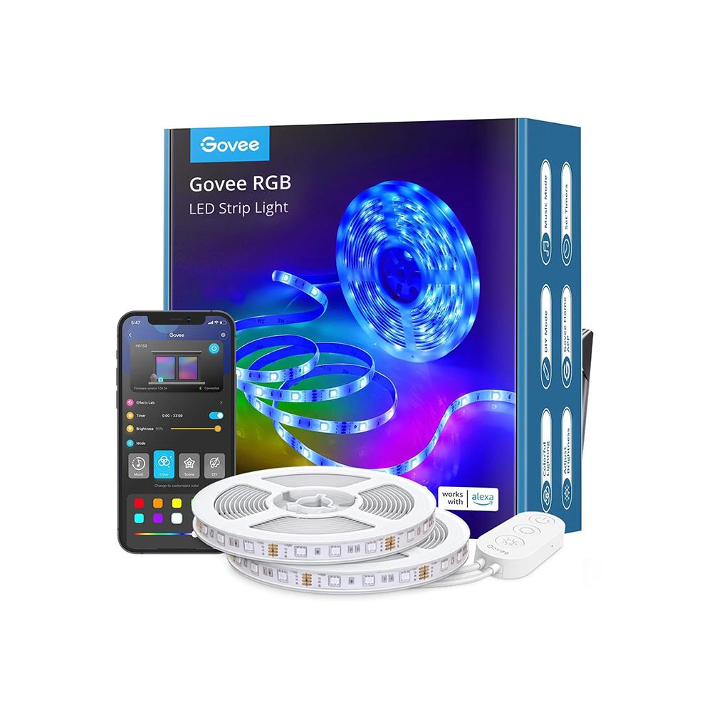 Govee - RGB Smart Wi-Fi + Bluetooth LED Strip Lights( 2x5m) Govee