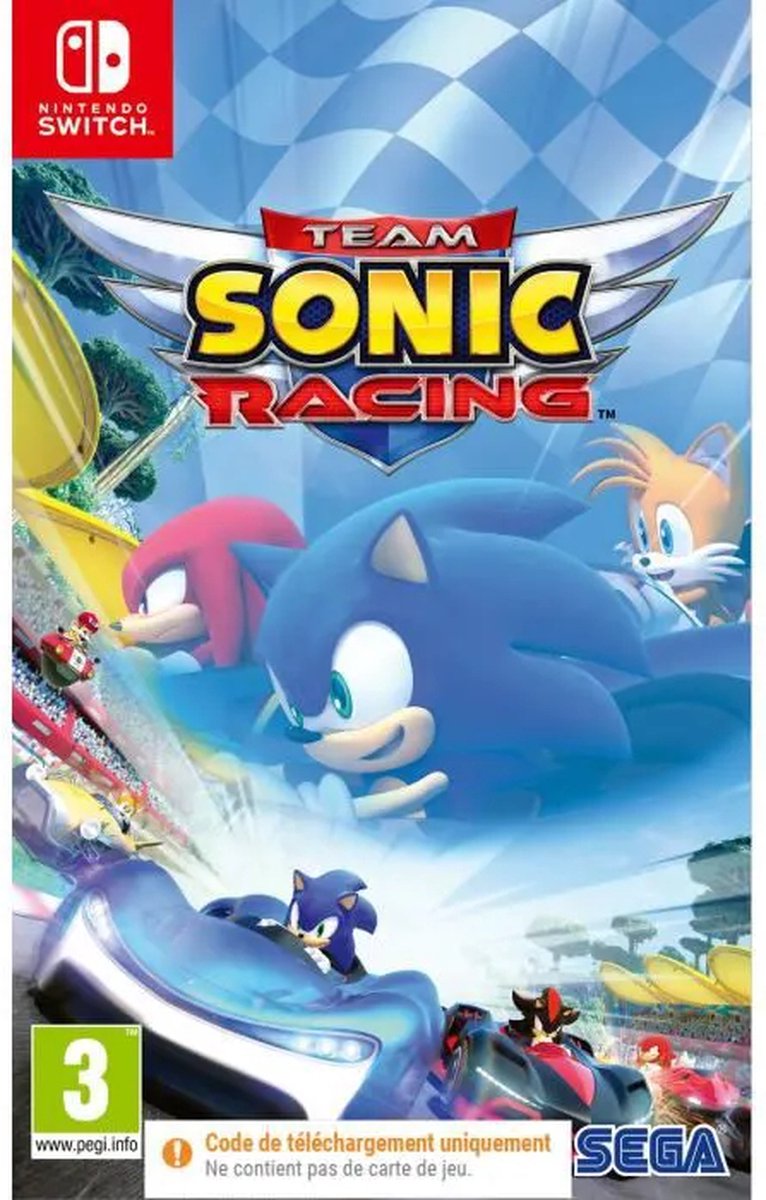 Team Sonic Racing (Code in Box) – Nintendo Switch-emballage