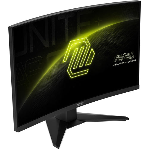 MSI MAG 244C – 23,6″ gamingskærm, 1920 × 1080, 180 Hz – forside set skråt fra venstre