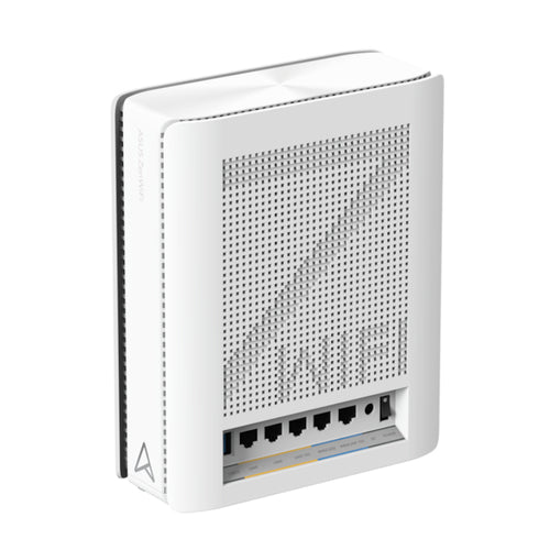 ASUS ZenWiFi BQ16 – bagpanel og netværksporte set skråt