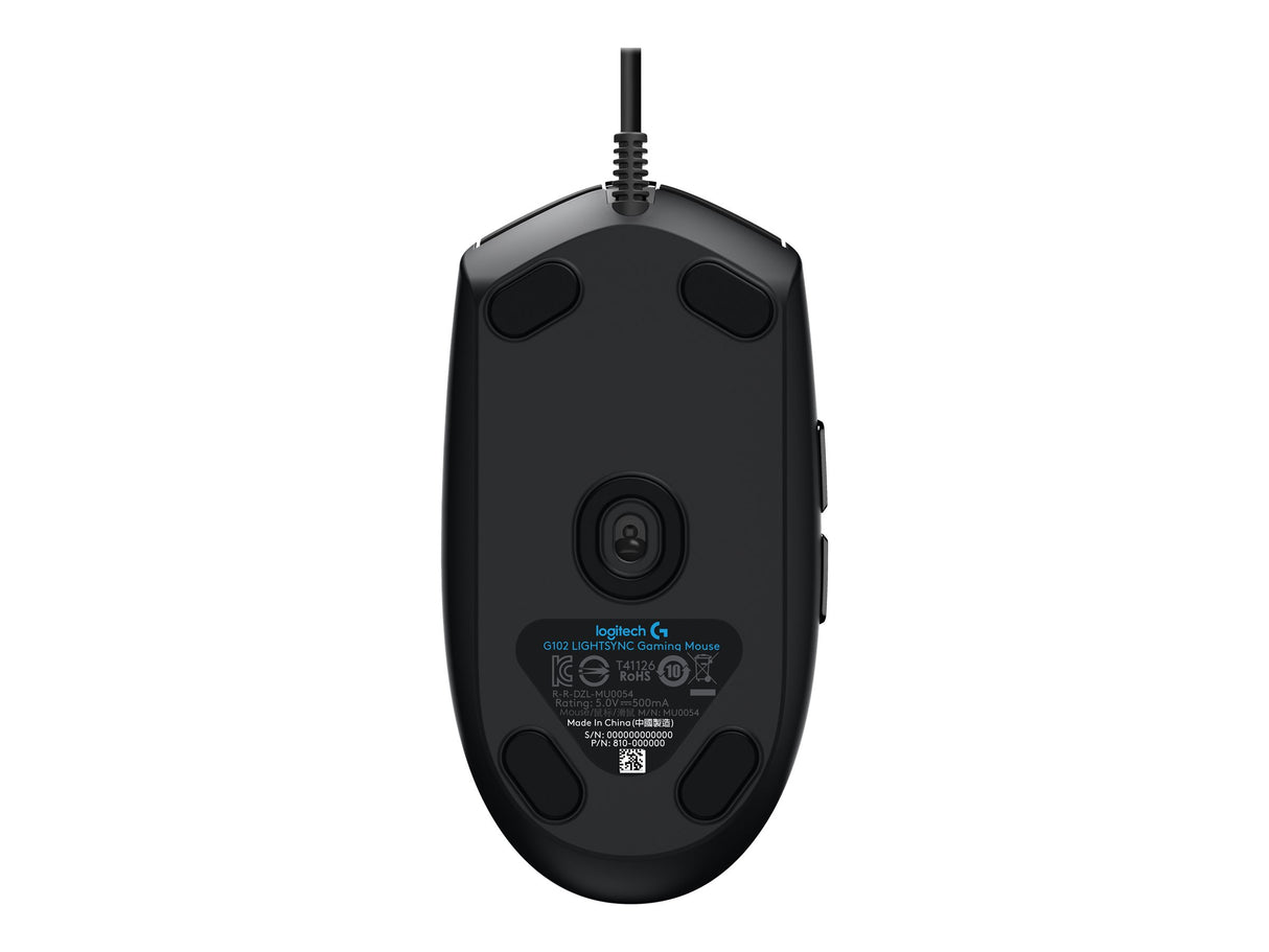 Logitech Gaming Mouse G102 LIGHTSYNC Optisk Kabling Sort