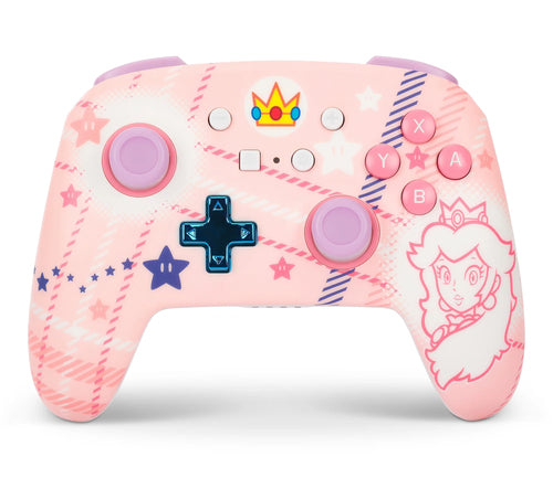 PowerA Enhanced Wireless Controller – Princess Peach Plaid – Switch – produktbillede 2