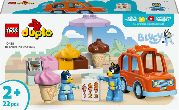 LEGO DUPLO Bluey – Glassresa med Bluey