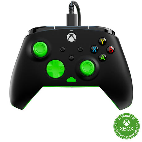 Turtle Beach Rematch Core Wired – Xbox/PC, sort/grøn – Front med kabel