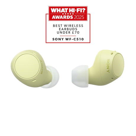 Sony WF-C510 – trådløse in-ear-øretelefoner – gul – produktbillede