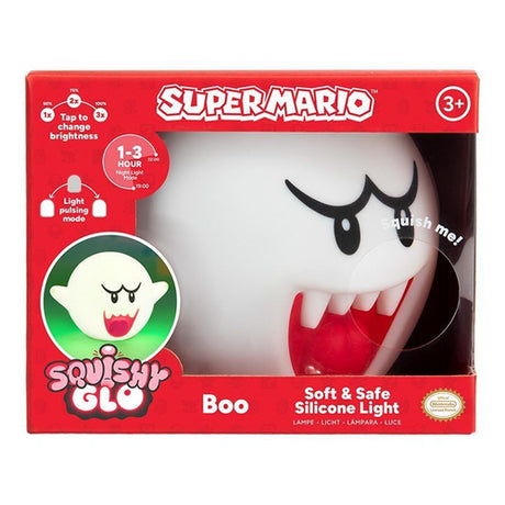 Paladone Super Mario Boo – SquishyGlo silikonelampe – emballage