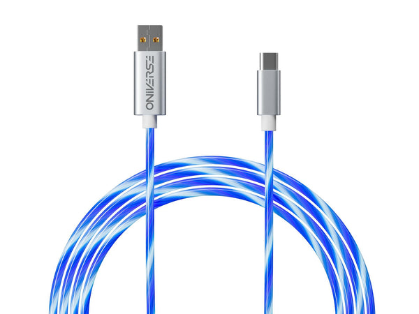 ONIVERSE - USB-C Quick Charge Cable with LED - 2 meters - White