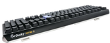 A Ducky One 3 - Classic Black / White Nordic - Fullsize - Cherry Silver mechanical keyboard with black keys and a sleek, minimalist design, featuring the Ducky logo on the front left corner.