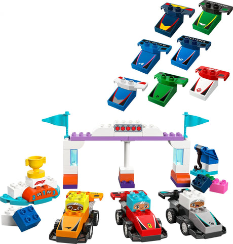 LEGO 10445 DUPLO F1 Team Racing Cars with Racers