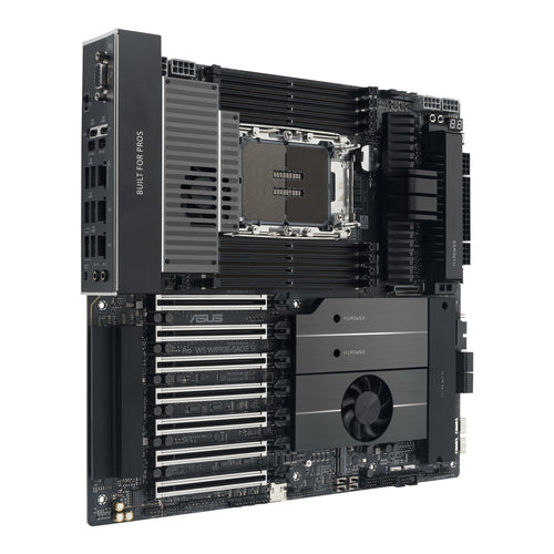 ASUS Pro WS W890E-SAGE SE – bundkort set skråt fra højre