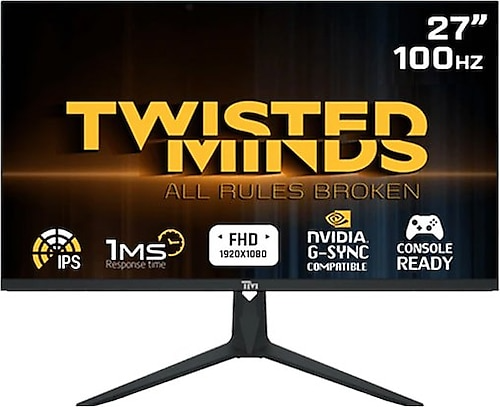 TWISTED MINDS FLAT GAMING MONITOR 27" FHD - 100HZ TWISTED MINDS