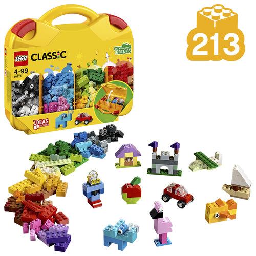 LEGO Classic 10713 – Kreativ kuffert – Gul kuffert med klodser og byggeidéer