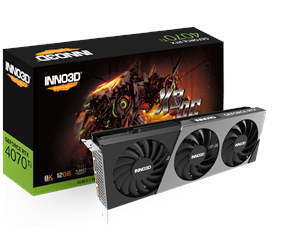 Inno3D GeForce RTX 4070 Ti X3 OC - 12GB GDDR6X RAM - Grafikkort