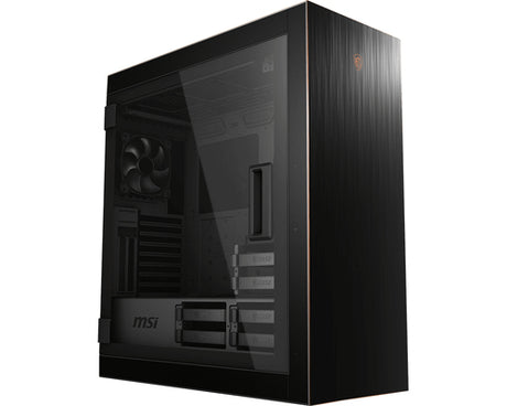 MSI MPG SEKIRA 500G – sort PC-kabinet – front og siderude