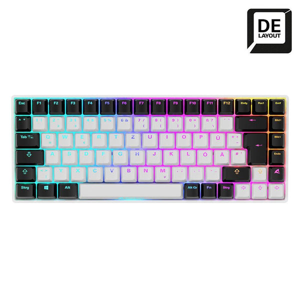Sharkoon SKILLER SGK50 S3 tastatur – hvid, Yellow, tysk layout