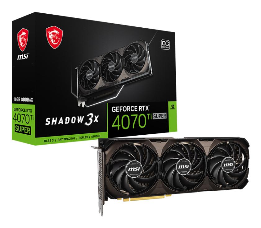 MSI RTX4070 TI Super SHADOW 3X OC 16GB GDDR6X HDMI