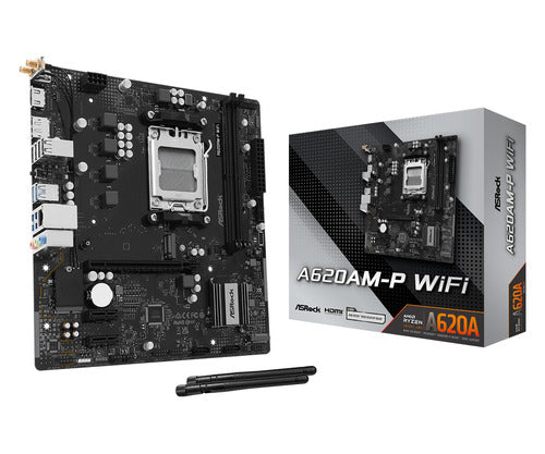 ASRock A620AM-P WiFi bundkort - produktbillede 1