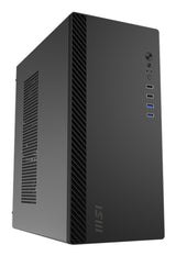 MSI PRO SHIELD M100P – sort PC-kabinet – kabinet set skråt forfra