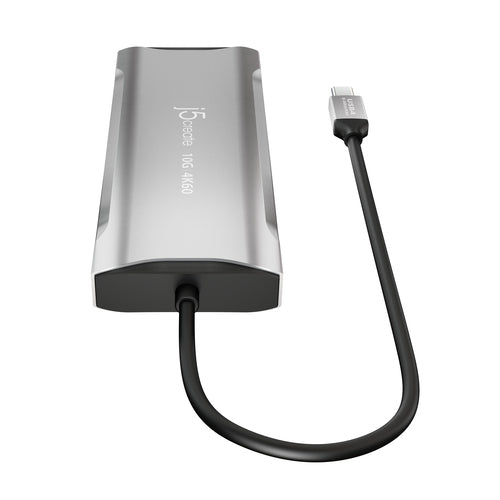 j5create JCD397-N – USB-C mini-dock til tre skærme – Overside med kabel