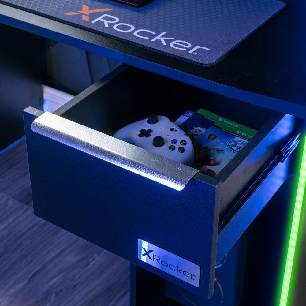 XROCKER ELECTRA DESK - BLACK WITH BLACK LED XROCKER