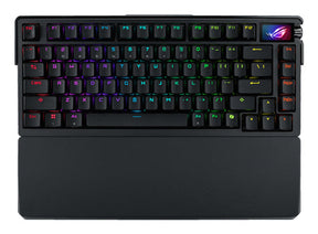 ASUS ROG Azoth Extreme – taster og arbejdsflade set ovenfra; tastaturlayout illustrativt