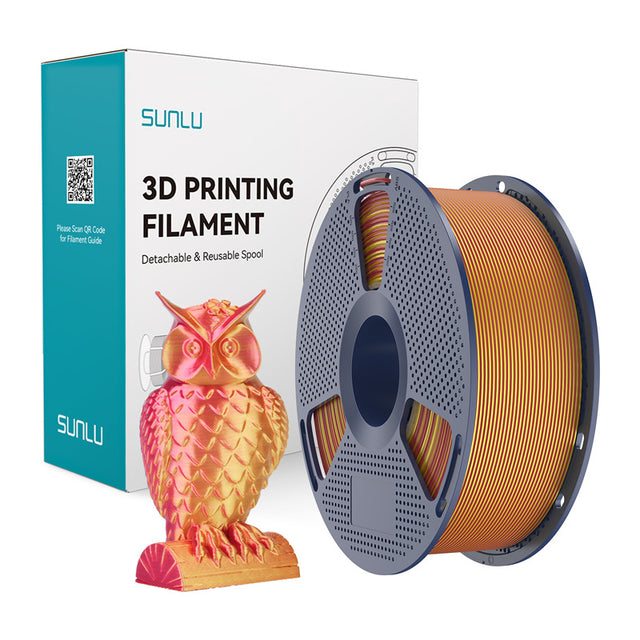 Sunlu PLA+ Silk Dual Color filament – rød/guld, 1,75 mm, 1 kg