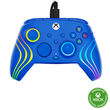 Turtle Beach Afterglow Wave Wired – Xbox/PC, blå – Blå Xbox-controller med lys