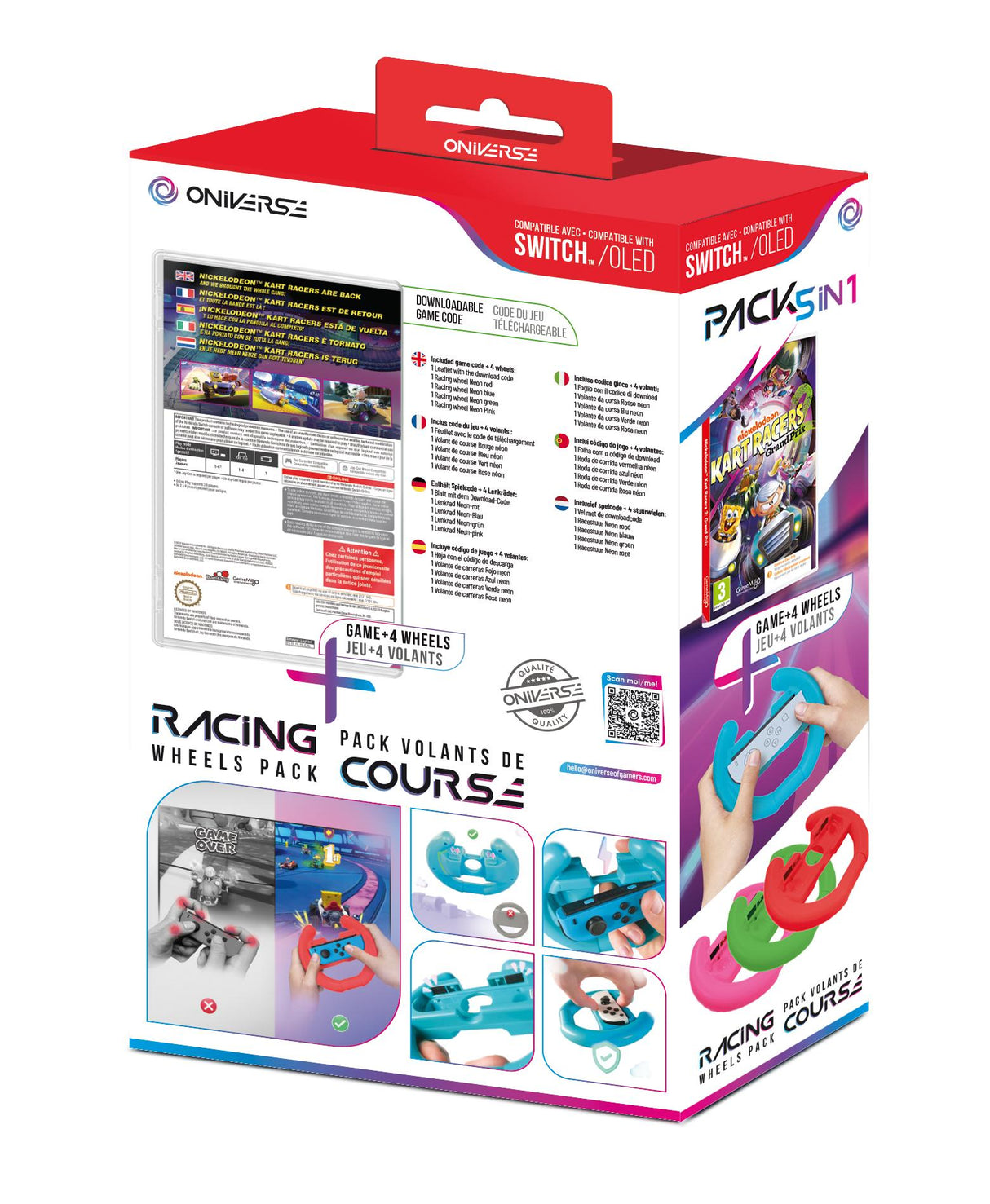 Oniverse Nsw Bundle Ciab Nickelodeon Kart Racers 2: Grand Prix  + 4 Wheels ONIVERSE