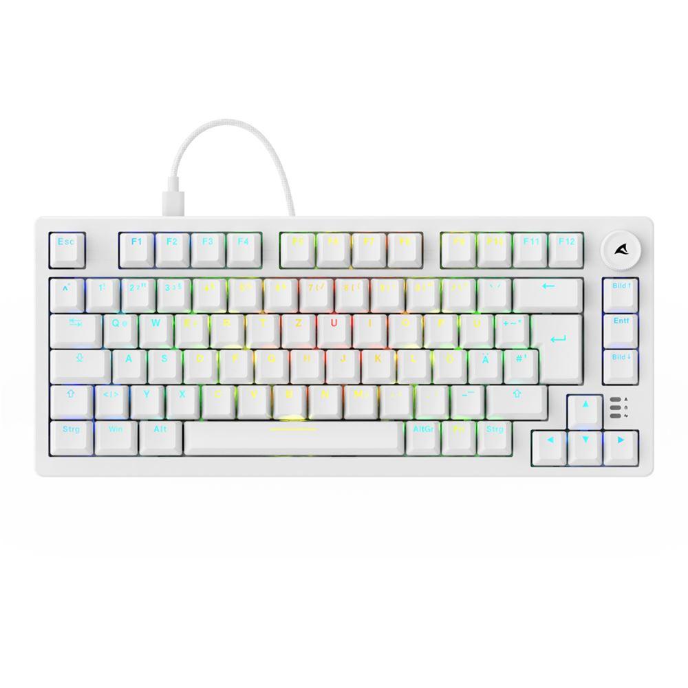 Sharkoon SKILLER SGK25 (white, DE layout, Huano Red) Sharkoon