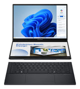 ASUS Zenbook Duo UX8406CA-QL331W – set forfra (vinkel 3); tastaturlayout illustrativt