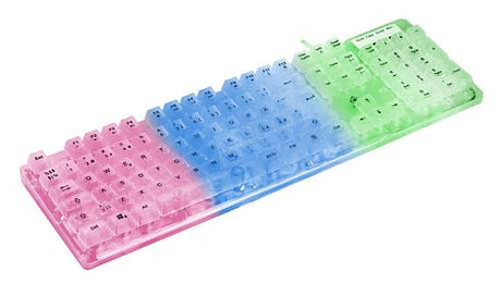 Deltaco - DK250 Membran Tastatur - Transparent - Regnbue LED Deltaco