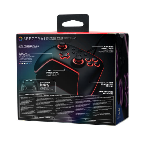 PowerA Spectra Enhanced Wired Controller – sort – Nintendo Switch – produktbillede 3
