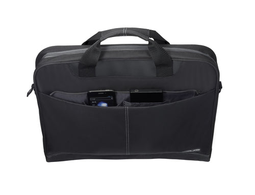 ASUS Nereus Carry Bag – åben frontlomme med eksempler på småt udstyr