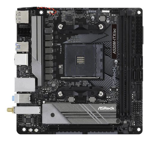 ASRock A520M-ITX/ac bundkort - AM4, DDR4