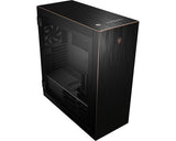 MSI MPG SEKIRA 500G – sort PC-kabinet – panoramavinkel af kabinet