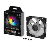 ASUS TUF Gaming TR120 ARGB Reverse – Sort enkeltpakke med emballage og blæser