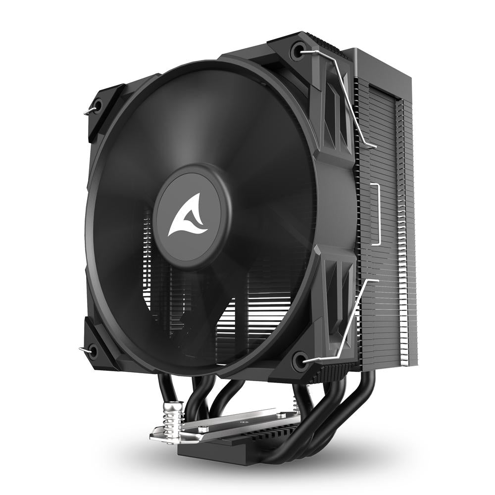 Sharkoon A40 Black 220W TDP 4-Heatpipe 120mm PWM FDB CPU Air Cooler Sharkoon