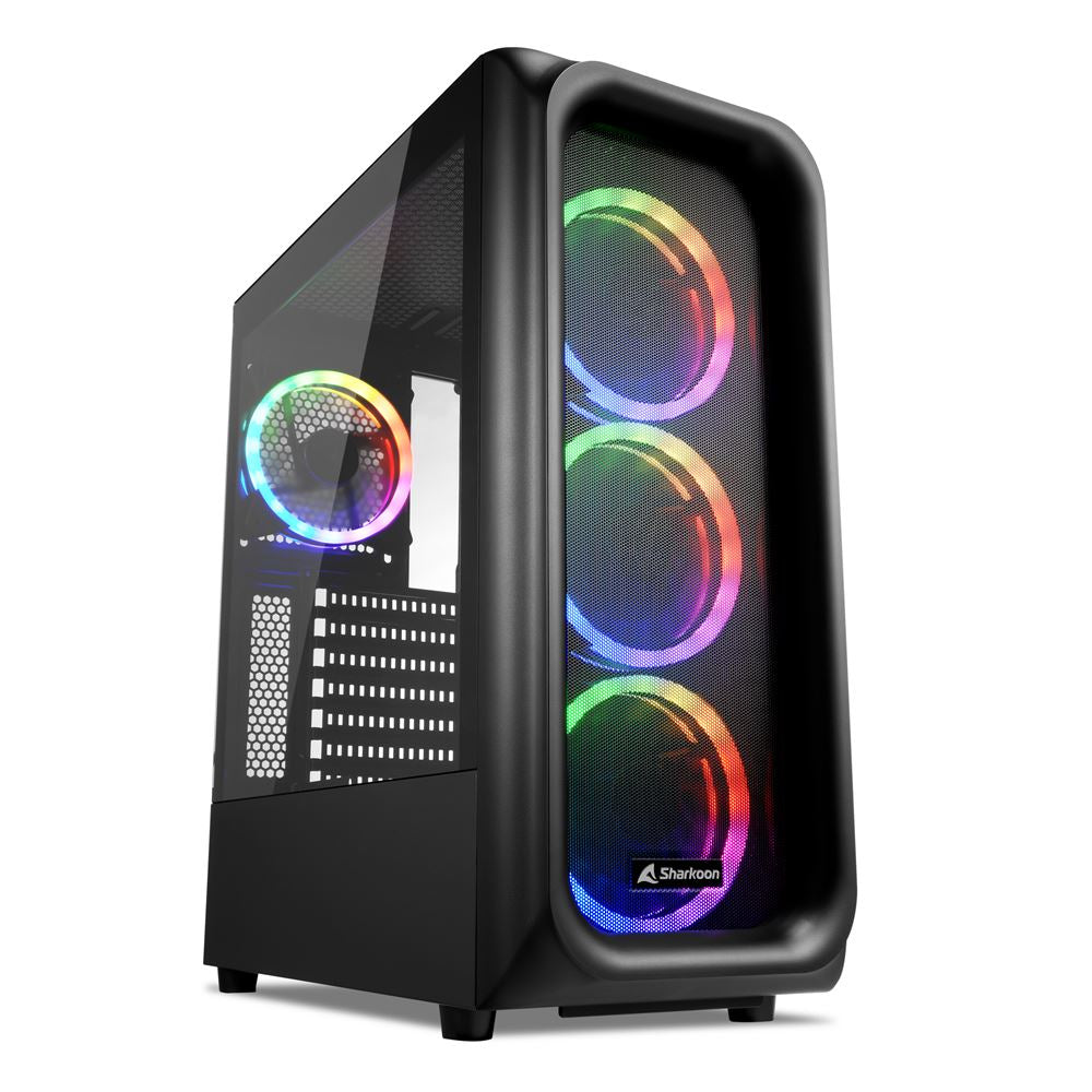 Sharkoon TK5M RGB, tower housing, black, tempered glass - window Sharkoon