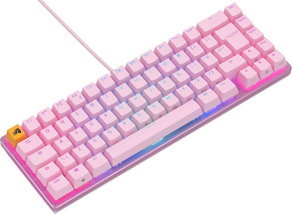 Glorious GMMK 2 Compact 65% - Fox-brytare, - Rosa