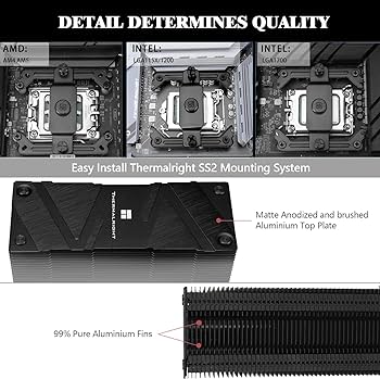 Thermalright Assassin Spirit 120 EVO Dark - CPU cooler, topplate Thermalright