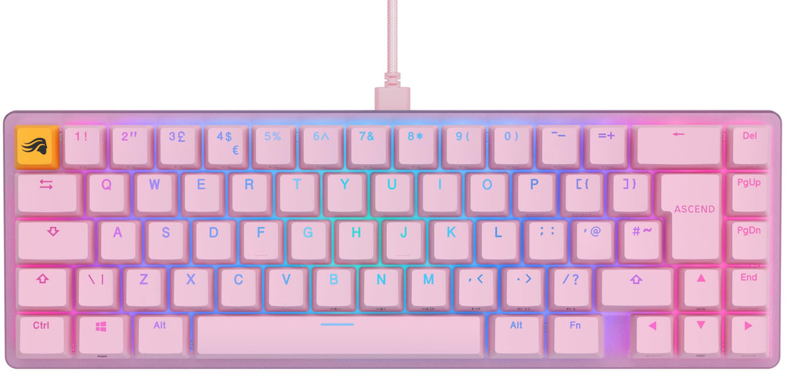 Glorious GMMK 2 Compact 65% - Fox-brytare, - Rosa
