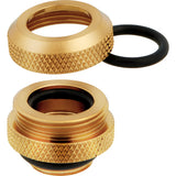 CORSAIR Hydro X Series XF Hardline 12mm OD Fitting Kølevæske system tilpasning 4-pack Guld