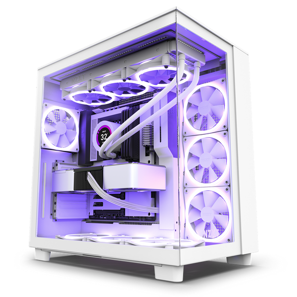 NZXT H9 Flow White Dual Chamber Mid Tower Case