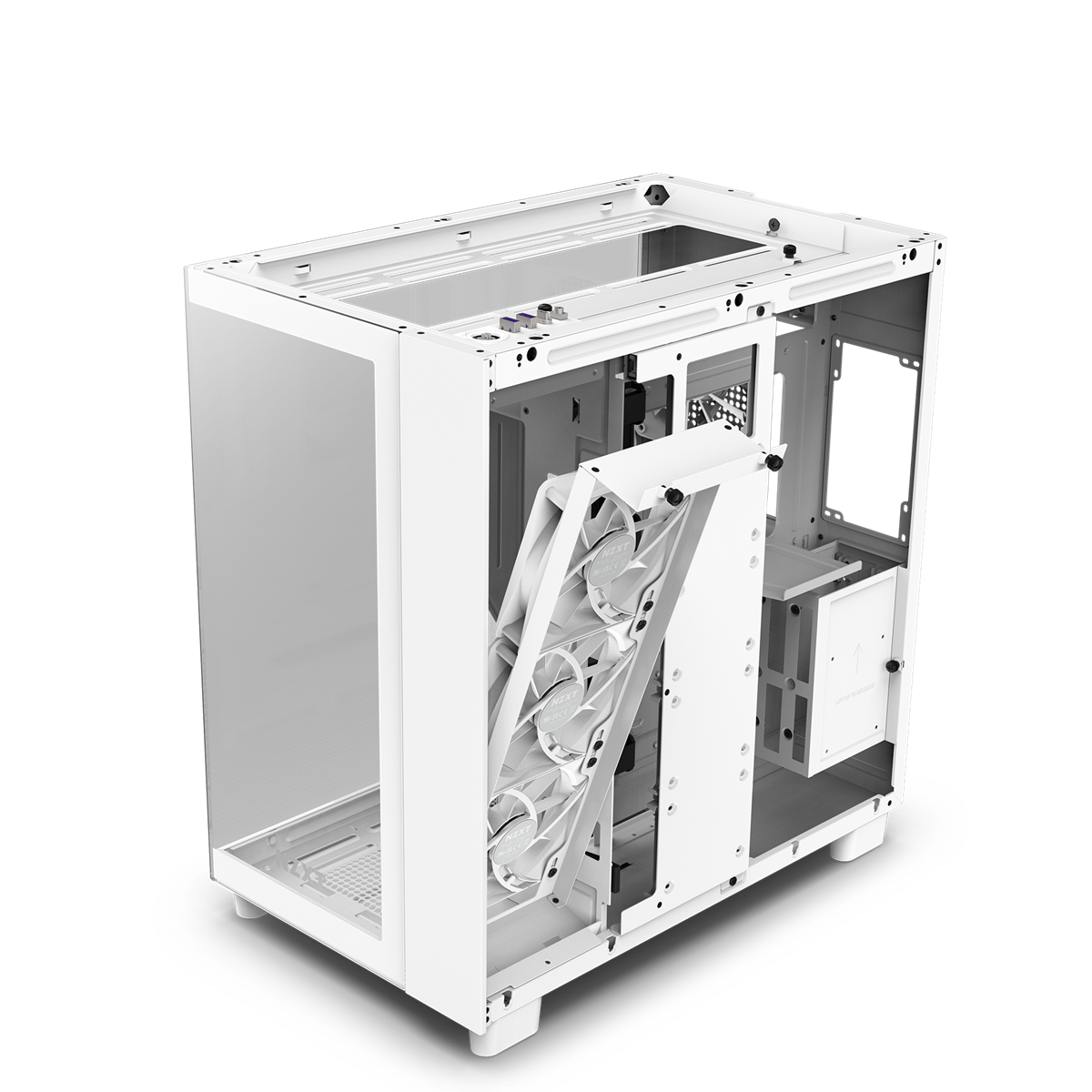 NZXT H9 Flow White Dual Chamber Mid Tower Case