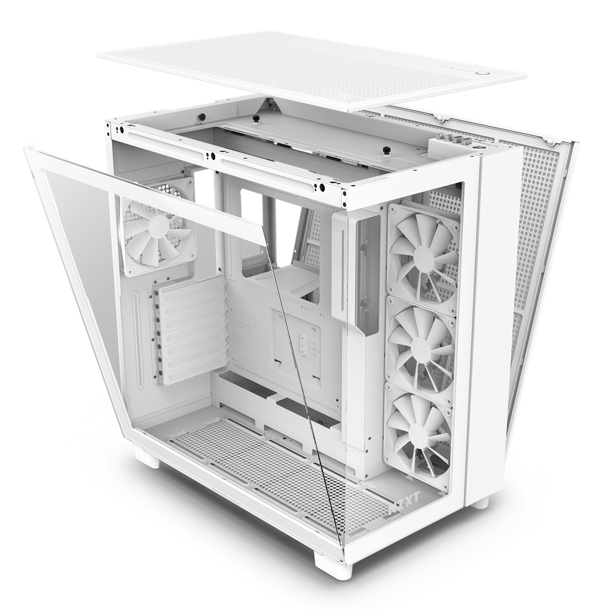 NZXT H9 Flow White Dual Chamber Mid Tower Case