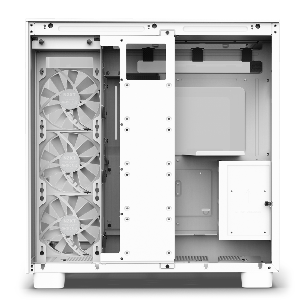 NZXT H9 Flow White Dual Chamber Mid Tower Case