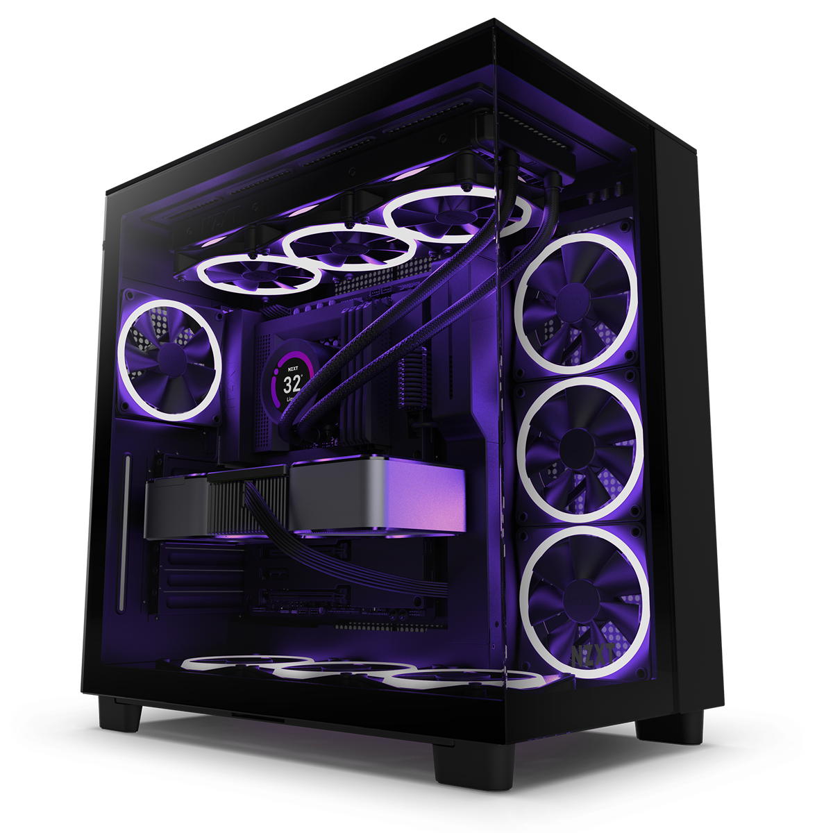 NZXT H9 Flow Black Dual Chamber Mid Tower Case