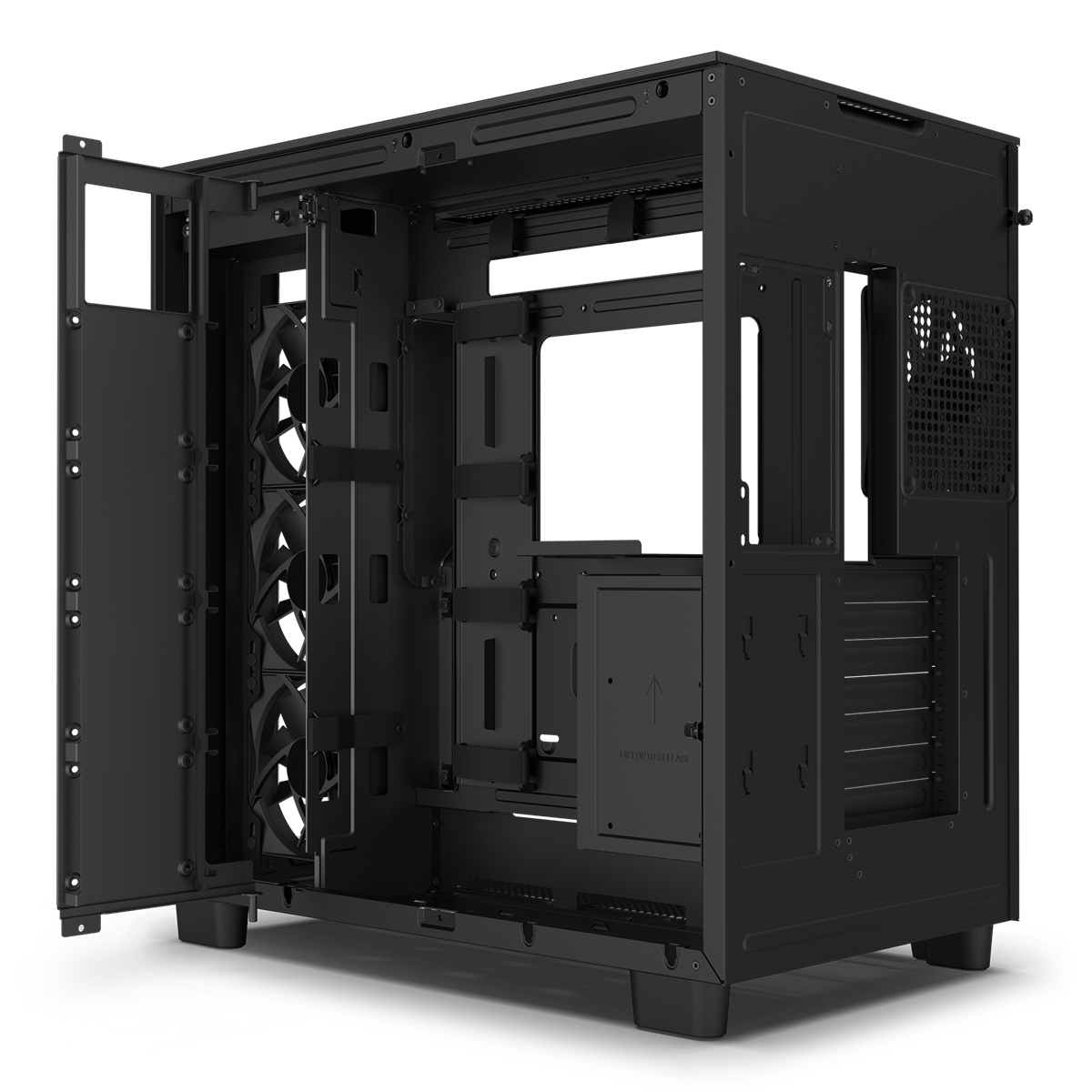 NZXT H9 Flow Black Dual Chamber Mid Tower Case