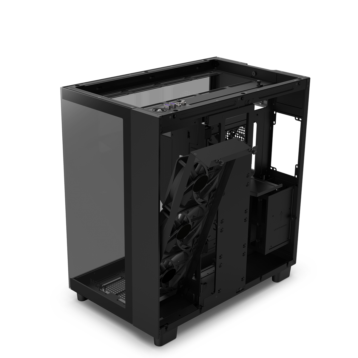 NZXT H9 Flow Black Dual Chamber Mid Tower Case