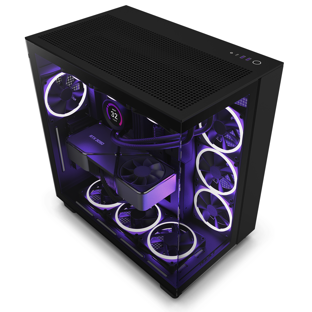 NZXT H9 Flow Black Dual Chamber Mid Tower Case